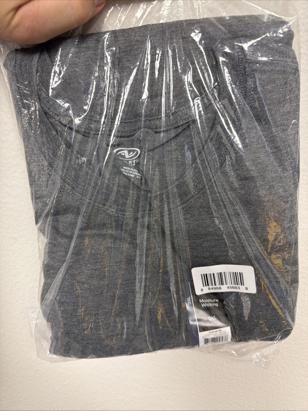 Athletic Works Men's 3XL Moisture Wicking Tee GRAY Tri-Blend T-Shirt G0009&12